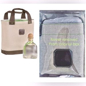 Patron canvas tote insulated collectible tequila new in box tan brown